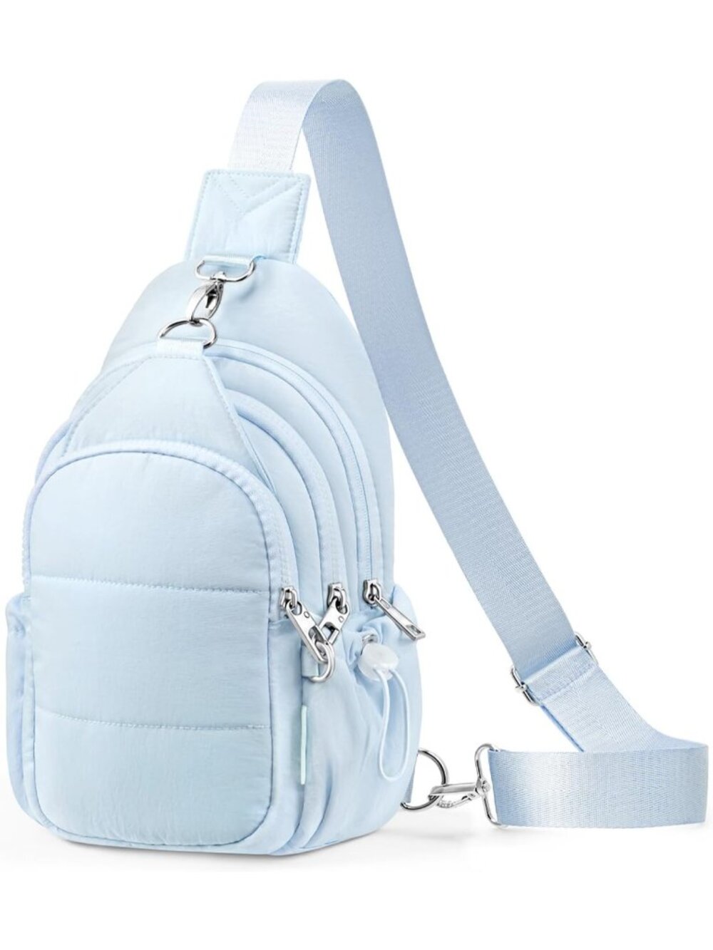 〽️Women's Blue Puffer Sling Travel Multi Pocket Anti Theft RFID Crossbody Bags